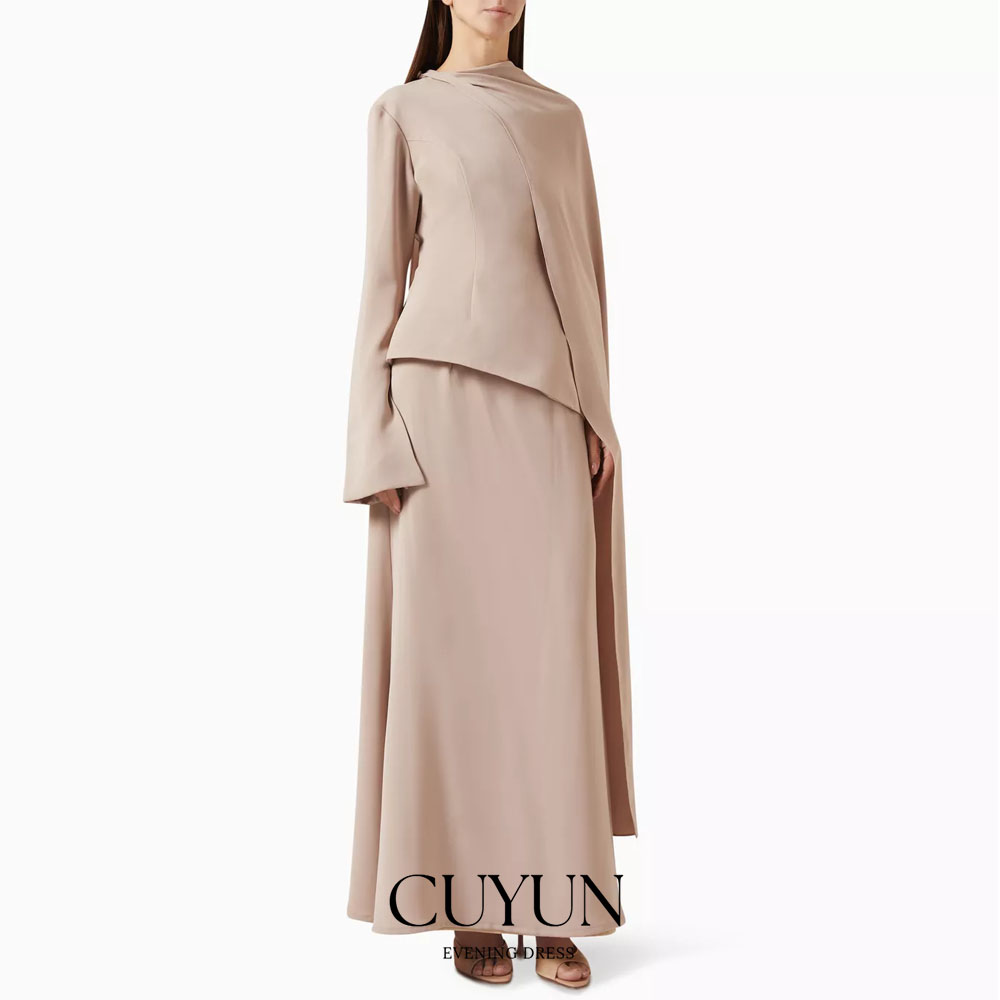 CUYUN Customized Khaki Modest  - огляд і ціна Women'S Formal Wear For Wedding Guest