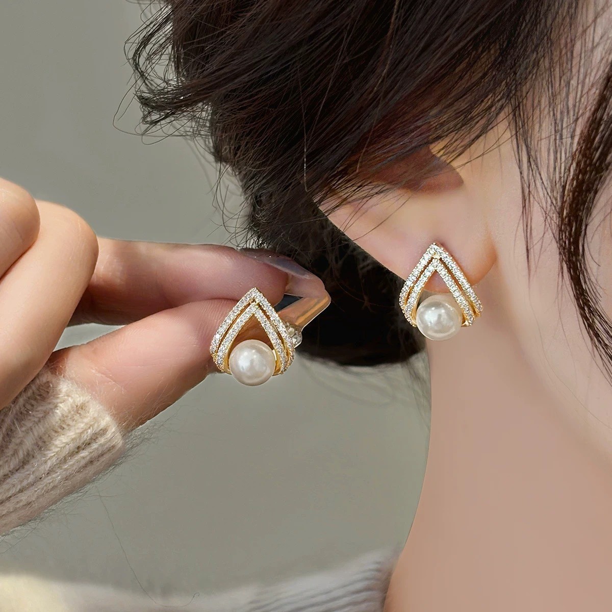 925 Silver Needle Korean Fashi - огляд і ціна Pearl Earring Stud