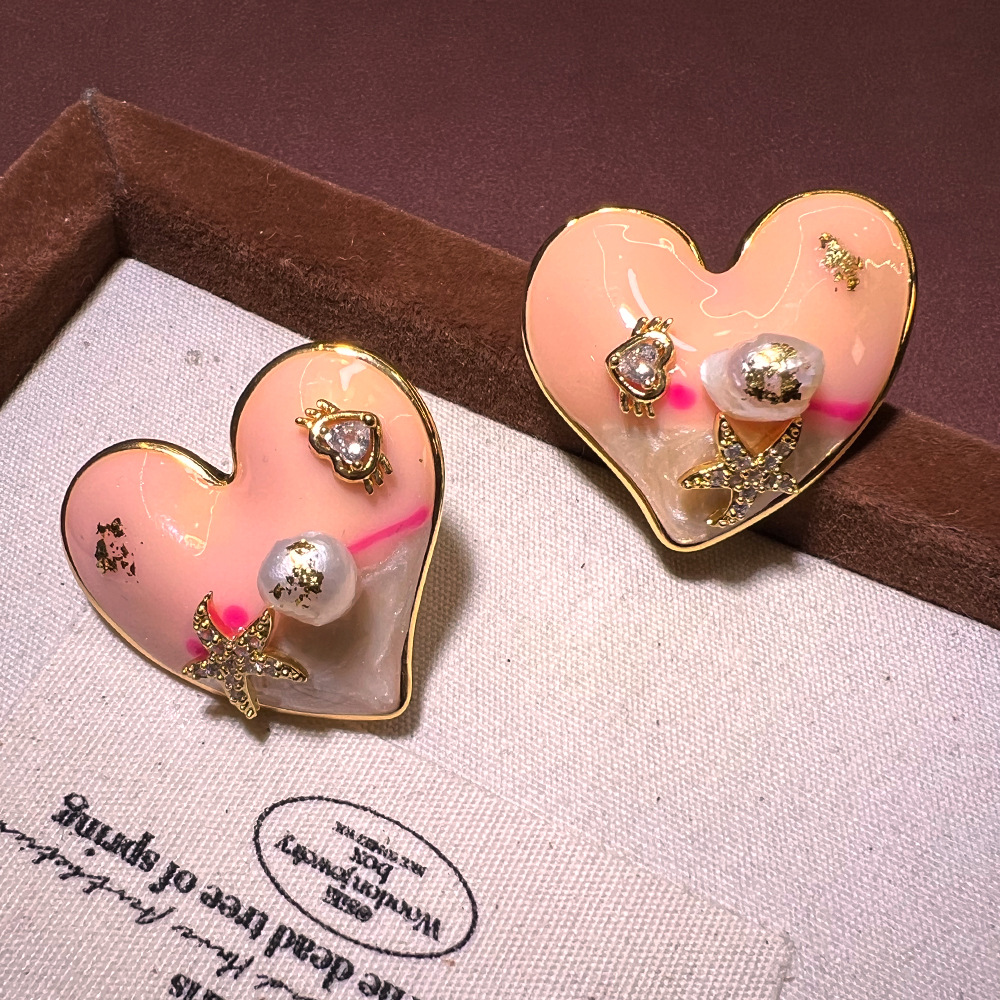 Oil painting love natural pear - огляд і ціна Pearl Earring Stud