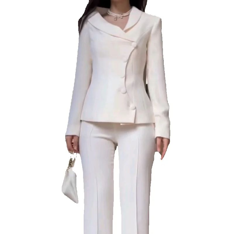White Women Suits Set 2 Piece  - огляд і ціна Women Formal Wear Trousers