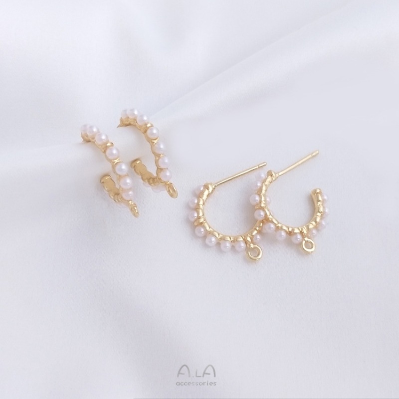 14K Gold Sticky Imitation Pear - огляд і ціна Pearl Earring Stud