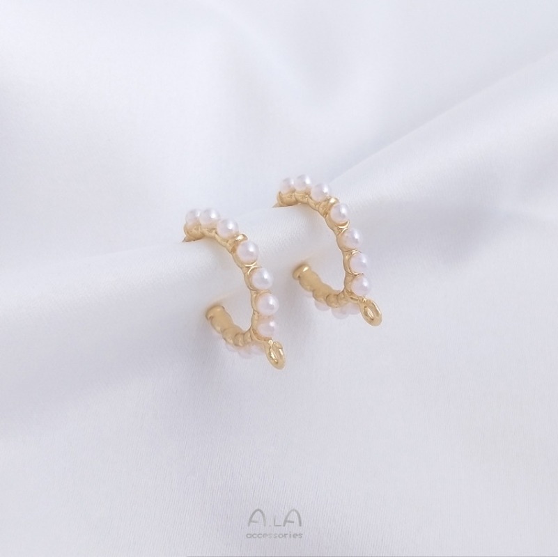 14K Gold Sticky Imitation Pear - огляд і ціна Pearl Earring Stud