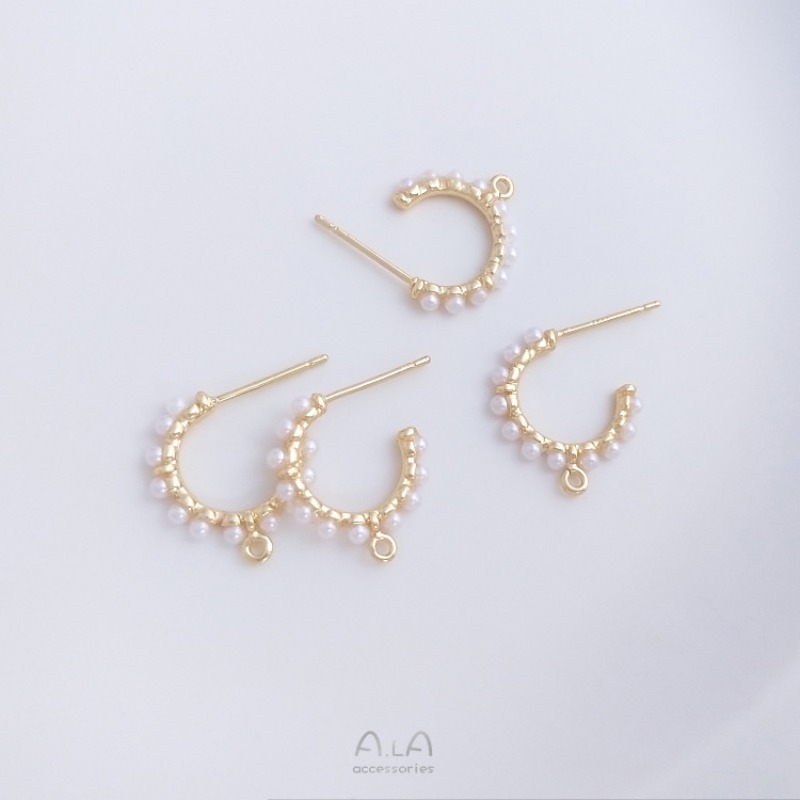 14K Gold Sticky Imitation Pear - огляд і ціна Pearl Earring Stud