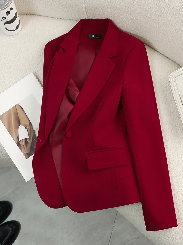 Women Blazer Ladies Red Green  - огляд і ціна Women Formal Wear With Black Blazer