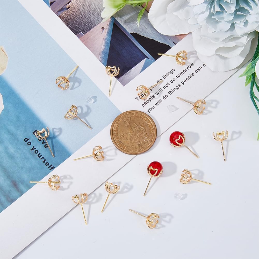 30Pcs Earring Mounting 4-Heart - огляд і ціна Pearl Earring Stud