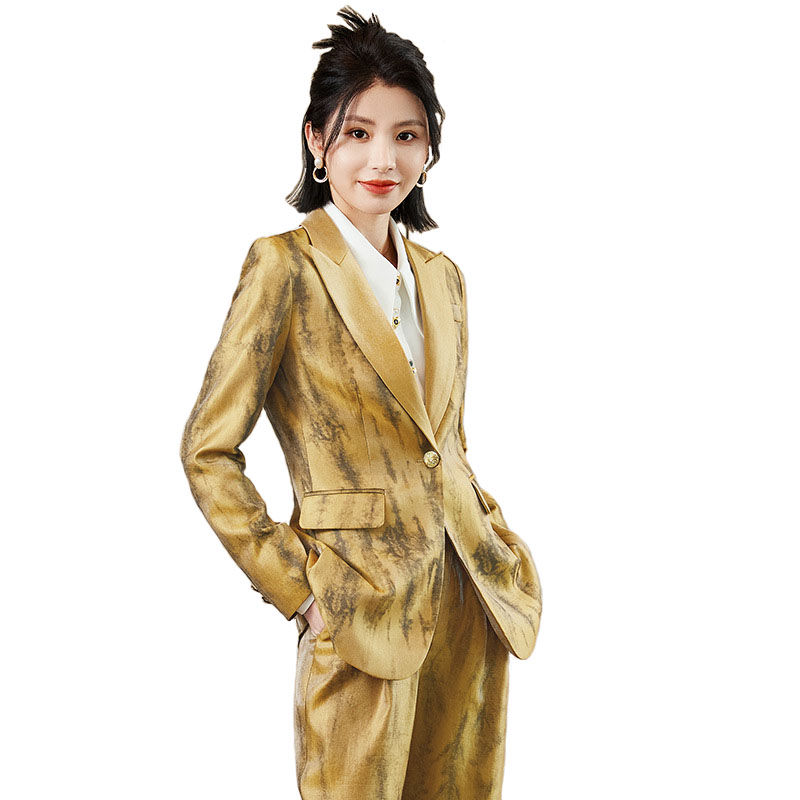 Women Golden Black Formal Pant - огляд і ціна Women Formal Wear With Black Blazer