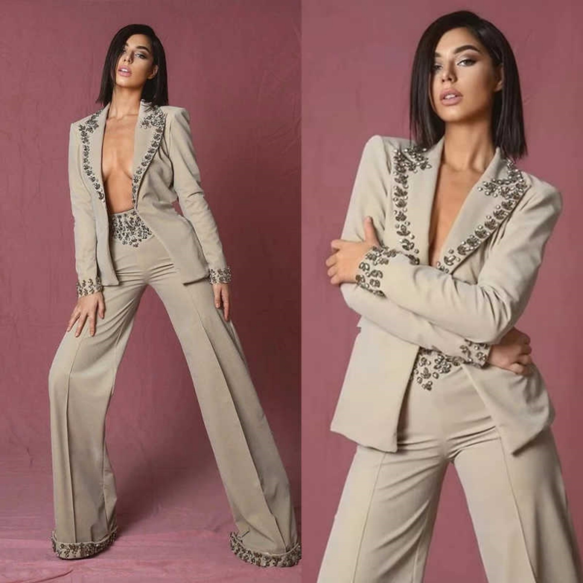 Amazing Rhinestones Women Suit - огляд і ціна Women'S Formal Wear Jackets