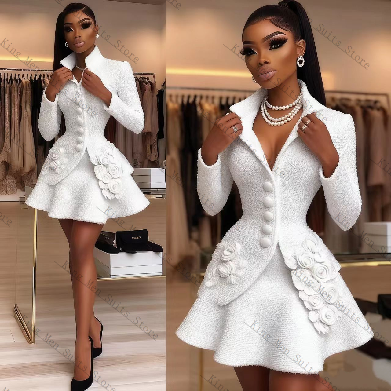 Luxury White Women Suit Set 2  - огляд і ціна Women'S Formal Wear For Wedding Guest