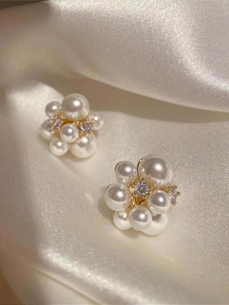 1 Pair Fashion New Pearl Flora - огляд і ціна Pearl Earring Stud