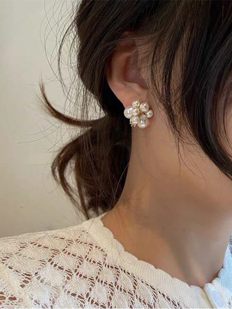 1 Pair Fashion New Pearl Flora - огляд і ціна Pearl Earring Stud