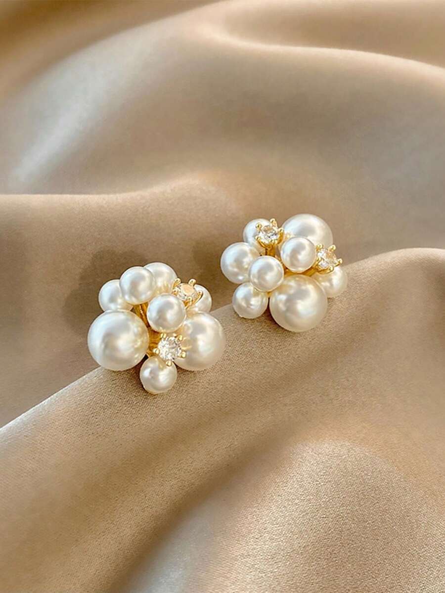 1 Pair Fashion New Pearl Flora - огляд і ціна Pearl Earring Stud