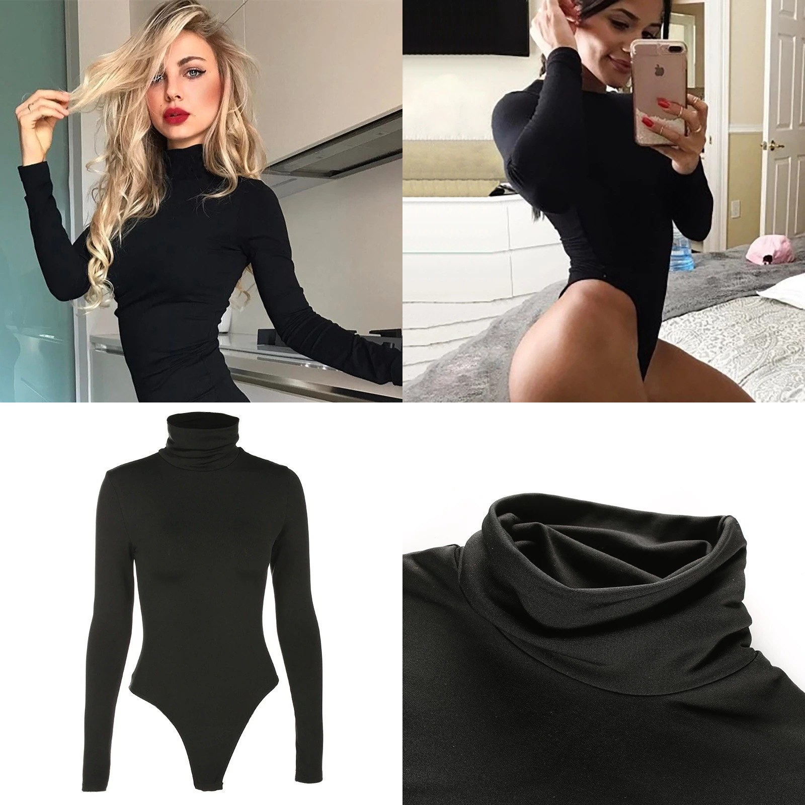 Turtleneck Bodysuit Women Long - огляд і ціна Turtleneck Bodysuit Office