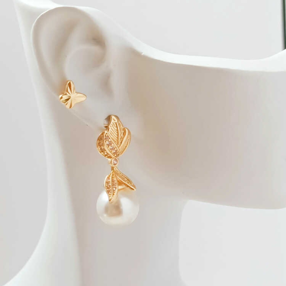 14K Micro-zirconium Baroque Br - огляд і ціна Pearl Earring Stud