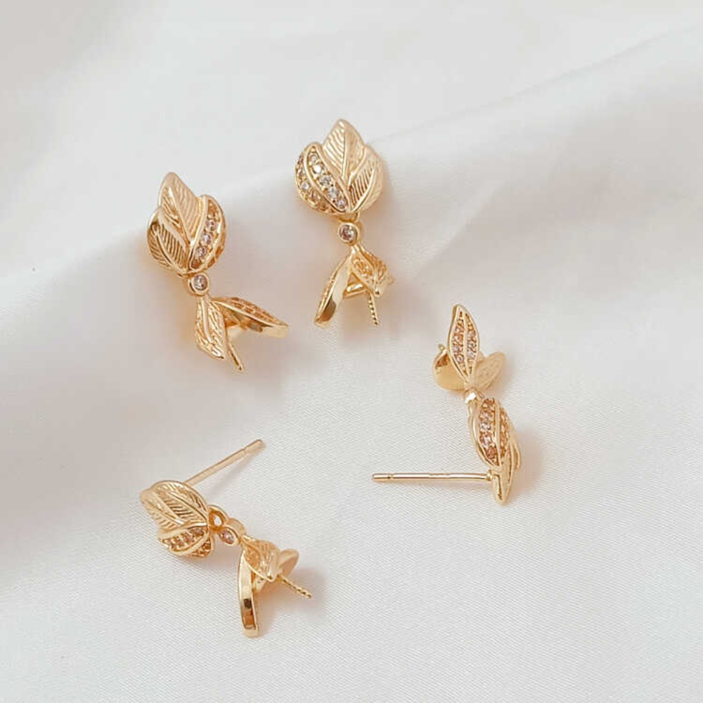 14K Micro-zirconium Baroque Br - огляд і ціна Pearl Earring Stud