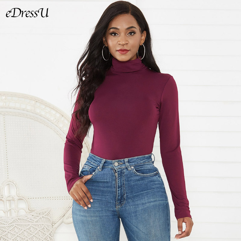 Women Bodysuit Turtleneck Autu - огляд і ціна Turtleneck Bodysuit Office