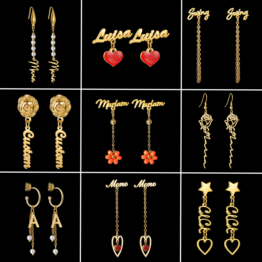 Auxauxme Custom Name Earrings  - огляд і ціна Pearl Earring Stud