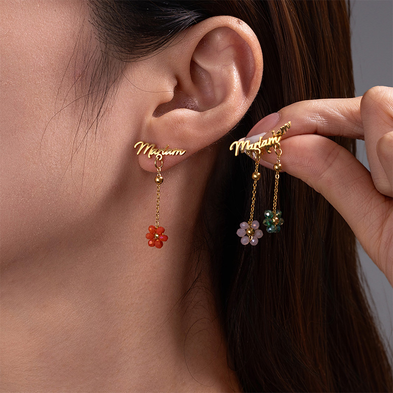 Auxauxme Custom Name Earrings  - огляд і ціна Pearl Earring Stud