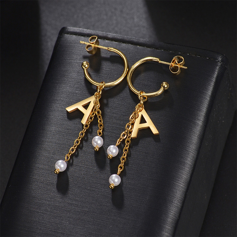 Auxauxme Custom Name Earrings  - огляд і ціна Pearl Earring Stud