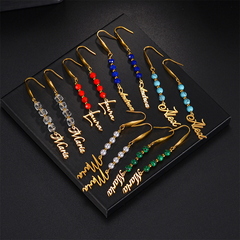 Auxauxme Custom Name Earrings  - огляд і ціна Pearl Earring Stud