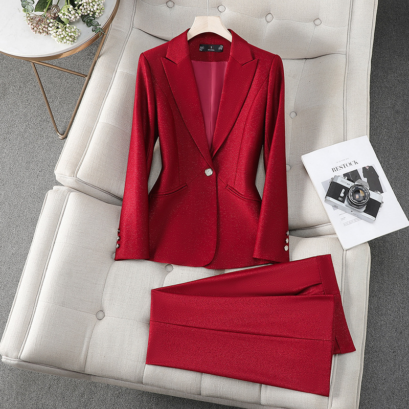 Office Ladies Formal Pant Suit - огляд і ціна Women Formal Wear With Black Blazer