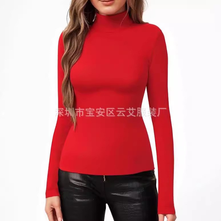 Women Fitted Solid Color Turtl - огляд і ціна Turtleneck Bodysuit Office