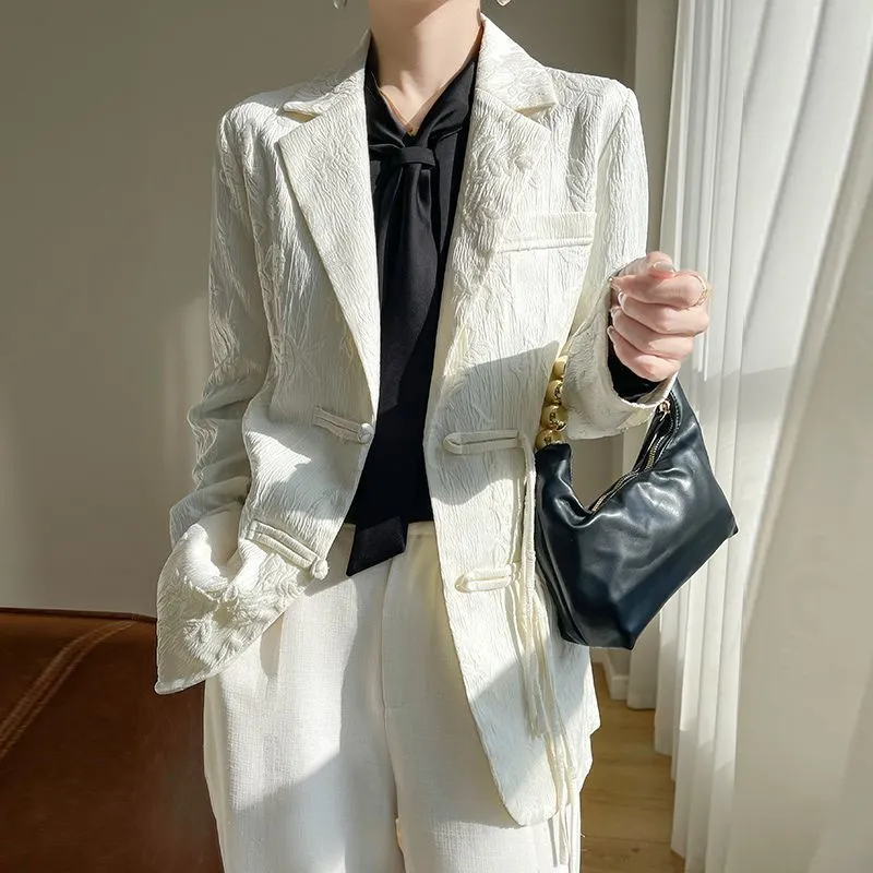 Women's White Textured Blazer  - огляд і ціна Women'S Formal Wear Jackets
