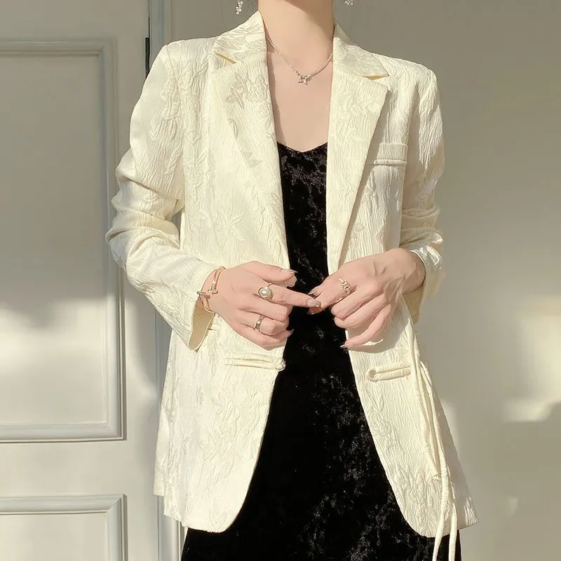 Women's White Textured Blazer  - огляд і ціна Women'S Formal Wear Jackets