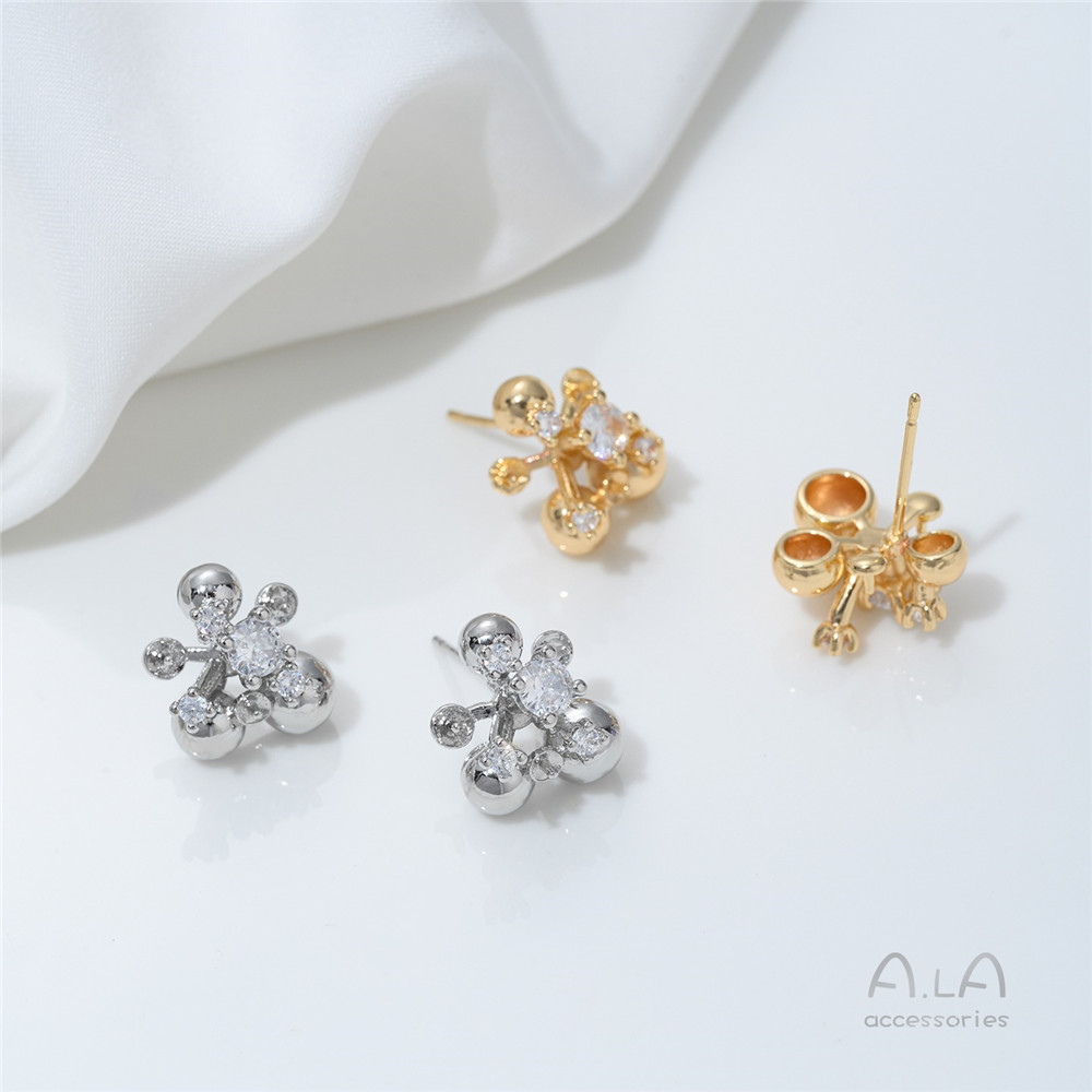 14K Gold-plated, Zirconium-inl - огляд і ціна Pearl Earring Stud
