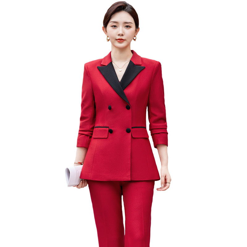 2024 Elegant Red Black Women P - огляд і ціна Women Formal Wear With Black Blazer