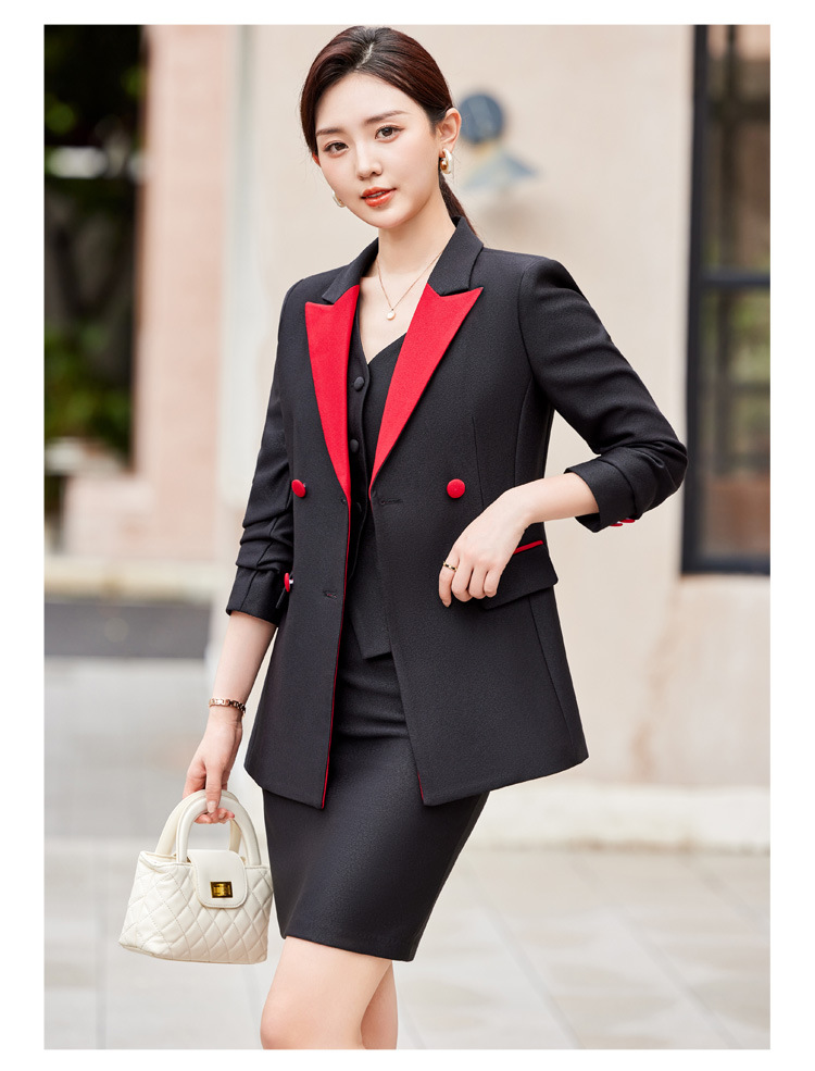 2024 Elegant Red Black Women P - огляд і ціна Women Formal Wear With Black Blazer