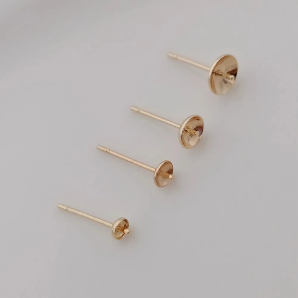 14K Gold-plated Bead Accessori - огляд і ціна Pearl Earring Stud