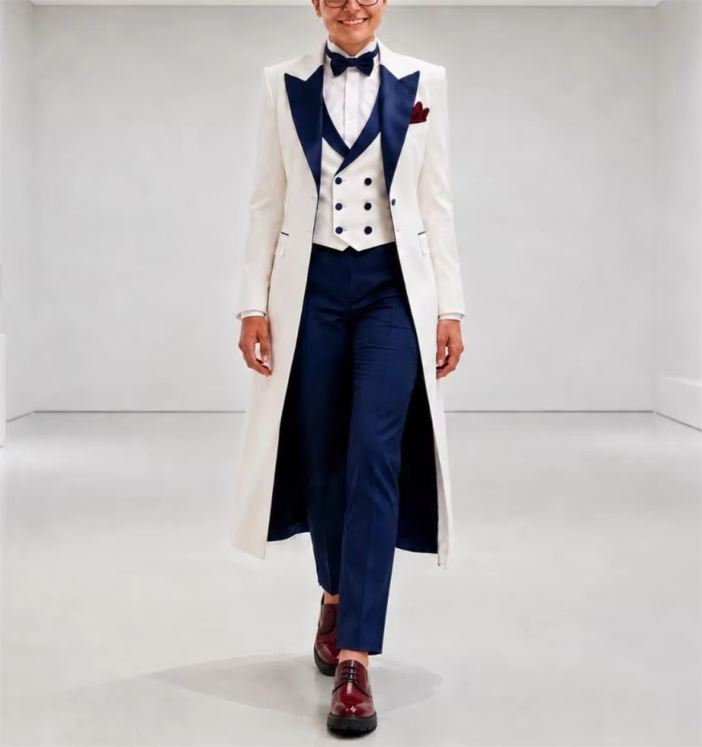 Navy Blue White Women's Jacket - огляд і ціна Women'S Formal Wear Jackets