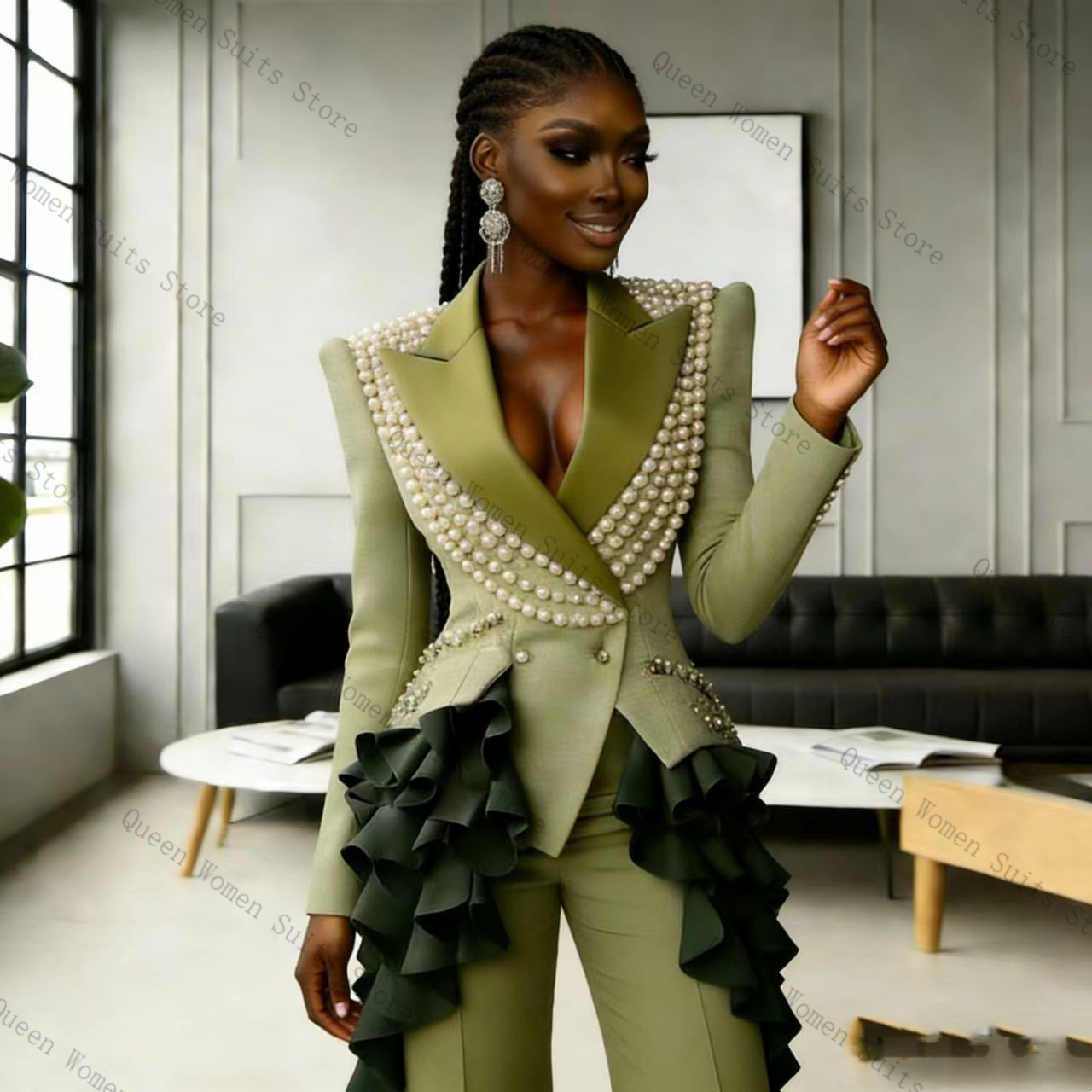 Luxury Pearls Women Suit Pants - огляд і ціна Women Formal Wear Trousers